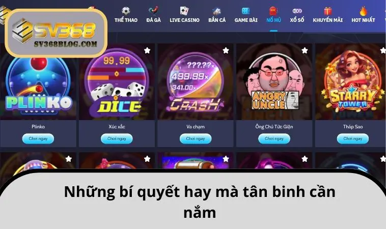 Những bí quyết hay mà tân binh cần nắm