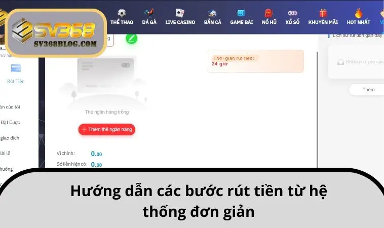Hướng dẫn các bước rút tiền từ hệ thống đơn giản