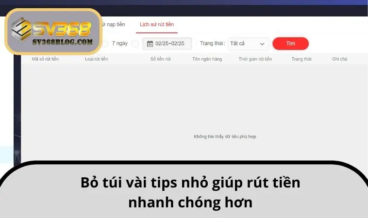 Bỏ túi vài tips nhỏ giúp rút tiền nhanh chóng hơn